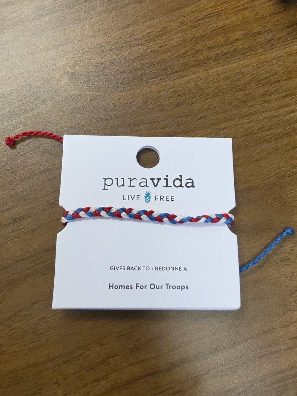 Pura Vida Red, White & Blue Triple-Strand Bracelet